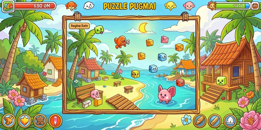 Screenshot menampilkan level menantang dengan grafik yang menarik.