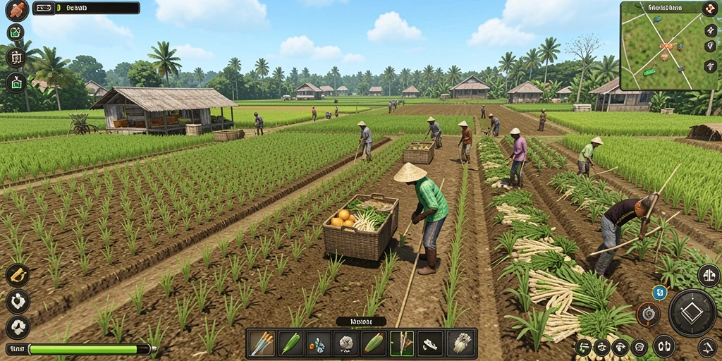 Tangkapan layar menunjukkan karakter utama dengan latar belakang yang menarik.