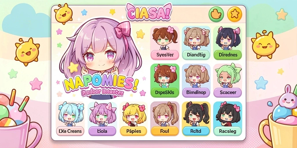 Tangkapan layar pertama menunjukkan antarmuka awal game.